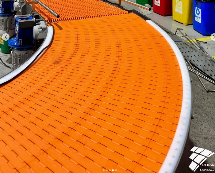 Cinta Transportadora Modular Curva de Cadena Plástica